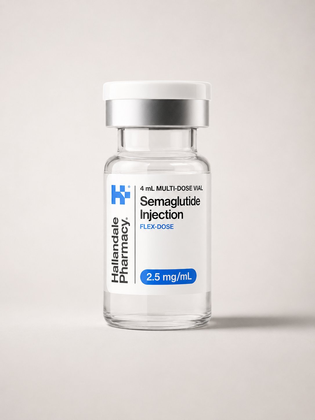 Compounded semaglutide injection vial